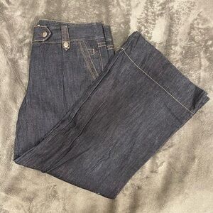 Loft Ann Taylor Wide Leg Denim Pants